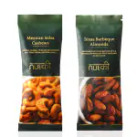 Nutki Sachet Pakcet combo (Mexican Salsa Cashews + Texas Barbeque Almonds)