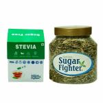 Stevia Sugar Fighter 50 Sachets ,Dried Stevia Leaves 50 Gm & 200 Tablets I Diabetic Control I Zero Calorie