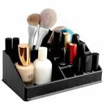 SPHP 16 Compartment Cosmetic Makeup Lipstick Storage Organizer Box cosmetic makeup organiser Vanity Box (Black)