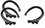 AdzMozi 3 Way Sleeved Fan Splitter Adapter Cable 4 Pin Female to 3 4 Pin Male Splitter PC Fan Power Extension Cable, 26cm - Pack of 3