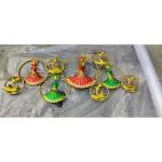 Baba Handicrafts Led Hand Crafted Doll Musicians Circle Wall Art in Metal (58 x 4 x 25 inch) Home Decor Wall Hanging for your Living Room/Bedroom/Office Lobby, MultiColor