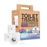 The Honest Home Company 3 Ply Toilet Paper Tissue Roll 1200 Pulls - (4 Rolls x 300 Pulls)