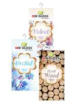 Air Gloss Air Freshener Pouch Sachet Fragrance Berry, Musk & Orange Vanilla Pack of 3 | Scented Sachet for Closets, Drawers, Car, Office & Small Closed Spaces Velvet, Orchid & Fresh Wood
