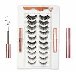 LOVELASH 10 Pairs Magnetic False Eyelash with 2 Waterproof Magnetic Eyeliner Kit, India's Firt 8D Faux Mink Eye lashes, Natural & Long Lasting Reusable Lashes, Free Applicator, No Glue needed