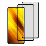 Kite Digital Poco X3/X3 Pro/X3 NFC Matte Finish (Black) Tempered Glass Screen Protector with Edge to Edge Coverage - Easy Installation Kit (Pack of 2)