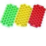 ULTRAZON Ice Cube Freezer Flexible Tray, Fridge Ice Cubes Tray(Multicolour ice cube tray Pack Of 3)