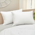Story@Home Luxurious Premium Microfibre Pillow - Satin Stripes Pattern, 46 cm X 69 cm- Pack Of 1