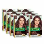 Streax Cream Hair Color for Unisex, 60ml - 5.66 Cinnamon Red (Pack of 8)