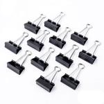 Se Online Black Binder Clip For Paper Holding, 19Mm (Pack Of 12)