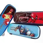 Radhya Accessories Pencil Hard Case Pouch for School for Kids Glossy Pencil case for boys 1PC