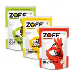 Zoff Red Chilli | Turmeric | Coriander | Pack of 3 | Freshly Grounded, No Added Colour | 100 Gm each | 300gm