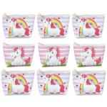 SAMVARDHAN Mix Cartoon Unicorn Silicon Wallet(8 Pieces) Coin Pouch Keychain Ring Multi Purpose/Zipper Bag for Girls