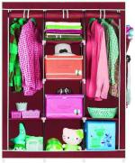 TINNITUS Aks Groups Micro Fiber Multicolor Do-It-Yourself 8-Shelves Collapsible Wardrobe(Multicolor)