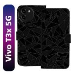 Knotyy Flip Cover for Vivo T3x 5G  (Black, Dual Protection, Pack of: 1)
