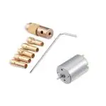 Inditrust Combo of 7pcs 0.5 - 3mm metal drill chuck collet bits and 1 DC motor Rotary Tool