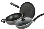 Greenchef Evok Granite Induction Bottom Cookware (Set of 3)