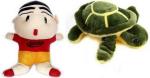 Saubhagye Multicolor Shinchan, Tortoise Soft Toys, size-35 cm for 1 year and above (pack of 2)