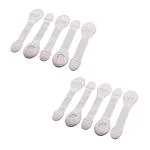 BabySafeHouse White Safety Lock For Cabinets Drawers & Appliances, Child Safety Latch (10 Pcs)
