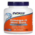 NOW Foods, Omega-3 Mini Gels, 180 EPA / 120 DHA, 180 Softgels