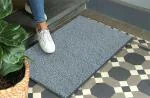Mega Cart Home Grey Rubber Rectangular Doormat For Home Entrance Non-Slip Waterproof Rugs Use Multipurpose Floor Mat For Home - 2 X 5 Ft