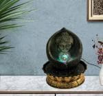 HUENISH Beautiful Lord Buddha Water Fountain: Home Decor Showpiece (Model: 16066, Multicolor)