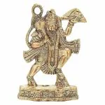Trendy Crafts Metal Hanuman Ji Carrying Sanjeevani Booti Mountain for Home Office Idol Decorative Figurine