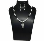 JAYA VISION ENTERPRISES Gemstone Howlite & Black Stone beads necklace