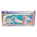 Parteet Multicolor Polyurethane Unicorn Water Glitter Pouch