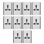 CONA 4311 Next 3 Pin Universal Multi Plug 6A/13A 240V, White Pack of 10|3 Pin Adapter|3 Pin Conversion Plug|Universal Plug|Travel Adapter|3 Pin Socket