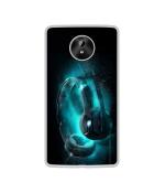 Casotec Cool Headphone Design Printed Silicon Soft TPU Back Case Cover for Micromax Canvas Mega 2 Q426