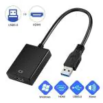 Microware USB, HDMI Adapter for Projector, Laptop, TV, Monitor, PC