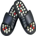 NEPROENT Yoga Paduka Slippers for Men and Women, Acupressure Foot Relaxer Rotating Acupressure Foot Slippers For Men & Women, Full Body Blood Circulation Slippers