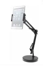 Tech Gear Tablet Cell Phone Holder with Suspension Boom Scissor Long Arm Mount Mobile Holder