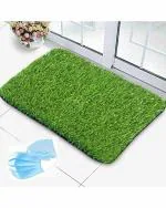 Status Contract Artificial Grass Floor/ Door mat Natural - Doormat (12 x 18 Inch) & Free 5pcs 3-Ply Face Masks.