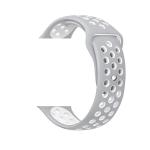 LIDDU Silicone Smart Watch Strap for Noise X Fit 1, Evolve 2, ColorFit Brio, Qube or Oxy and Icon Buzz (Grey and White)