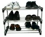 Morlek Premium Metal Stackable and Durable, Easy to Assemble, Space Saving Shoe Rack(3 Shelves)