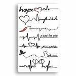 Voorkoms Heart Line Love Line Possible Believe Tattoo Waterproof For Temporary Tattoo