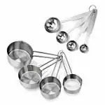 INKULTURE Stainless Steel Measuring Cups & Spoon Combo for Dry or Liquid/Kitchen Gadgets for Cooking & Baking Cakes/Measuring Cup Set Combo with Handles (Set of 4 Cups & 4 Spoons)