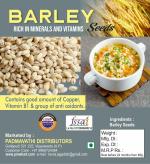 Pmw - Grade A Barley Grains - Jav - Cleaned - Hordeum Vulgare - 1 Kilo - Loose Packed