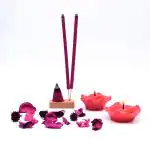 IRIS Home Fragrances Rose Candle Incense Stick & Potpourri Fragrance Gift Set (Pack of 2)