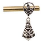 CHAITANYA EMPORIUM vibrant three leaf fusion silver jhumke