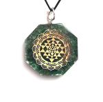 Astroghar Aventurine Metal Green Yantra Pendant For Men And Women
