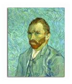 Tamatina Multicolor Vincent Van Gogh Self Portrait Abstract Unframed Art Canvas Painting-24X20 Inch