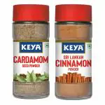Keya 95g Cardamom Powder & Cinnamon Powder| Pack 2