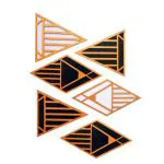 Chalk My Theme Set of 6 Assorted Triangle Wooden Wall Art for Home and Offices | Wall Decor for Living Room, Bedroom, Balcony, and Any Favourite Place