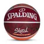 Spalding Sketch Series Original Outdoor Basketball Size 7 (Red-Orange, Crack)