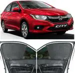 Able Elegant Half Car Magnetic Sun Shade Curtains for Honda City Type-III Set of 4 Pcs (2011 to 2013 Model)