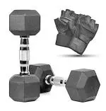 COMPASS SPORTS Steel Dumbbell Set for Men and Women (10 kg) Set of 2