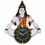 CRAFT WHEEL 69Circadian Ajanta Shiv ji Design Wall Clock for Home décor Wooden Watch 33x33cm