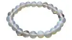 Feel Touch Mart Real Opal Stone Bracelet Pure Opal Stone Bracelet Original Certified A1 Elastic Strachable High Rated White Opal Stone Bracelet White Opal Stone Bracelet Genuine